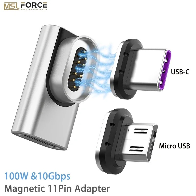 Magnetic Cable Plug Tips Micro USB Magnetic Charge Adapter To USB TYPE C Magnet Converter Charger