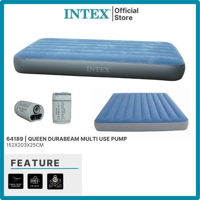 Intex Kasur Angin Pompa 152X203X25Cm 64189