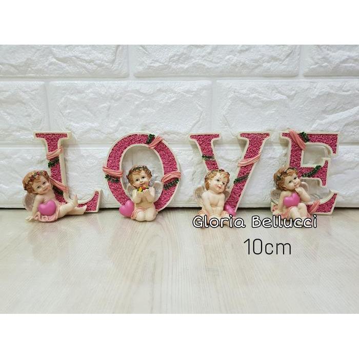 PAJANGAN ANGEL LOVE 4 ANAK MALAIKAT PINK