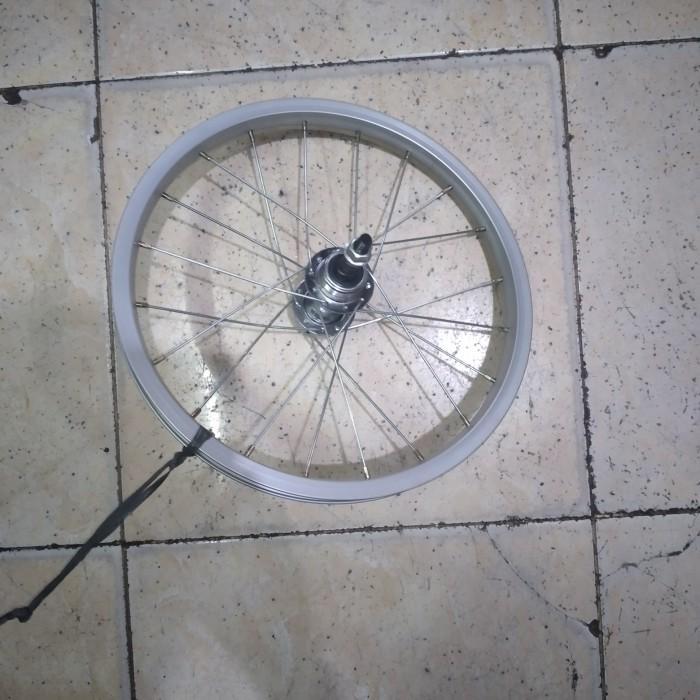 velg rims wheelset 16 inch alloy silver 20H sepeda anak bmx mini lipat