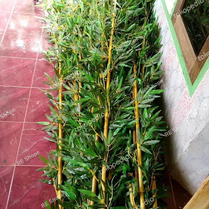 BATANG BAMBU/DAUN BAMBU/BUNGA HIAS POHON PLASTIK 170CM