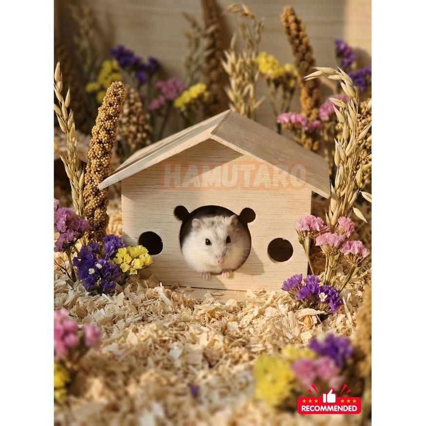 Promo Hamtaro Rumah Hamster Lucu Model Kayu Mainan Rumah Hamster Kayu Wood Hamster House Puzzle