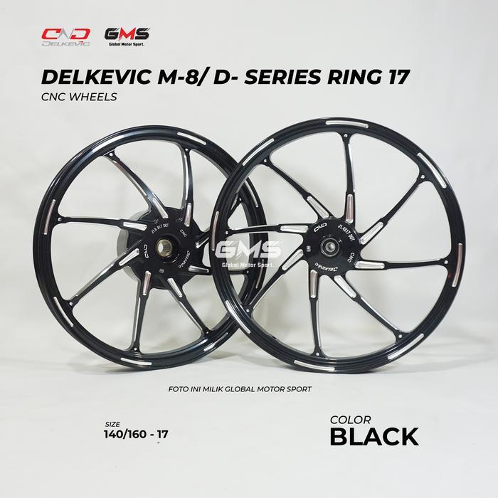 VELG DELKEVIC M8 RING 17 NMAX NEW NEO TURBO NMAX OLD PALANG 8 Motorcycle - BLACK, NMAX OLD (RING 17)