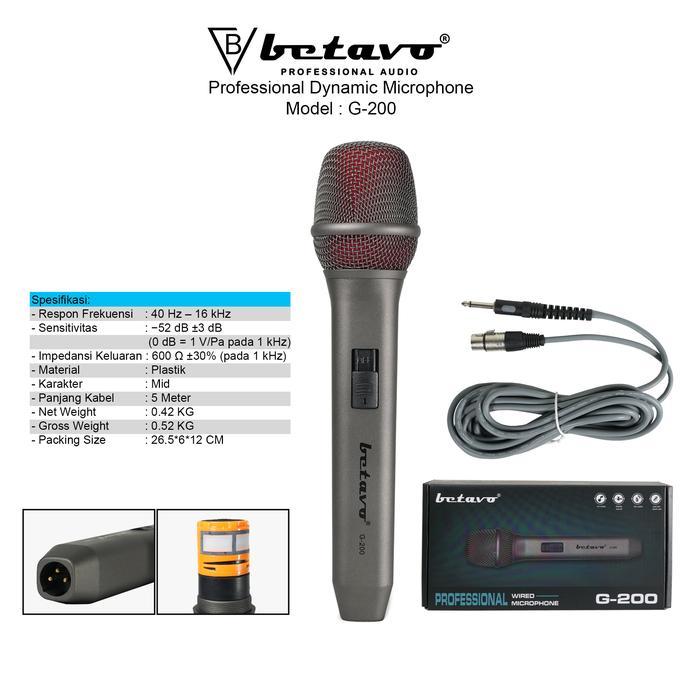 Mikrofon Dinamis Profesional dengan Kabel 5 Meter untuk Karaoke dan Panggung