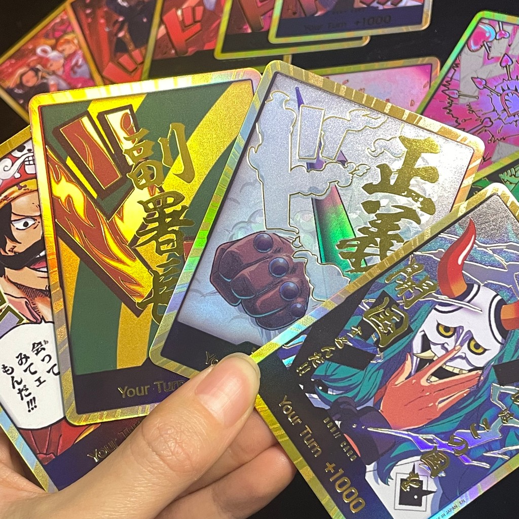 ONE PIECE 10Pcs/Set GOLD FOIL Don Cards Shanks/Jewelry Bonney/Robin/Boa Hancock/Lim Best Vol2