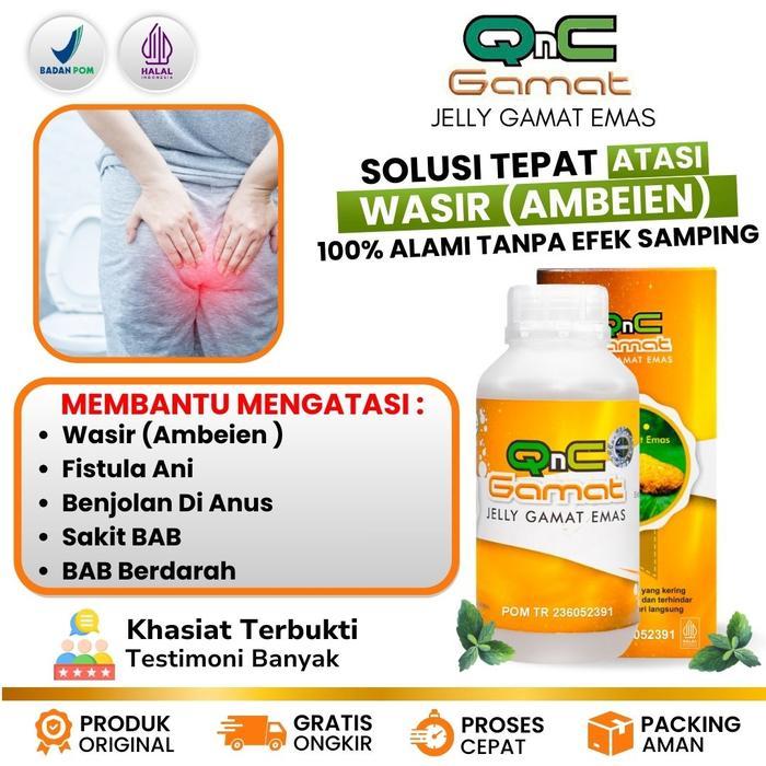 NEWW Herbal QNC JELLY GAMAT Untuk Wasir Ambeien, Ambeyen, Fistula Ani, BAB Berdarah