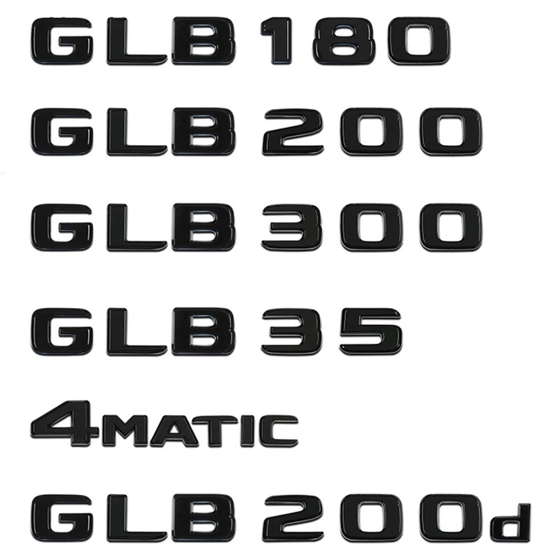 Car Trunk Words Logo Badge Emblem Decals Sticker For Mercedes Benz GLB GLB35 GLB180 GLB200 GLB220