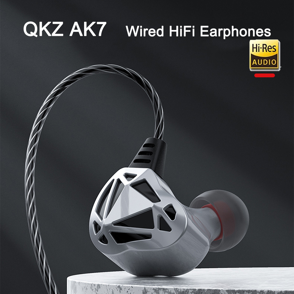 QKZ AK7 HiFi Headset with Mic Bass Stereo Wired Earphones Copper