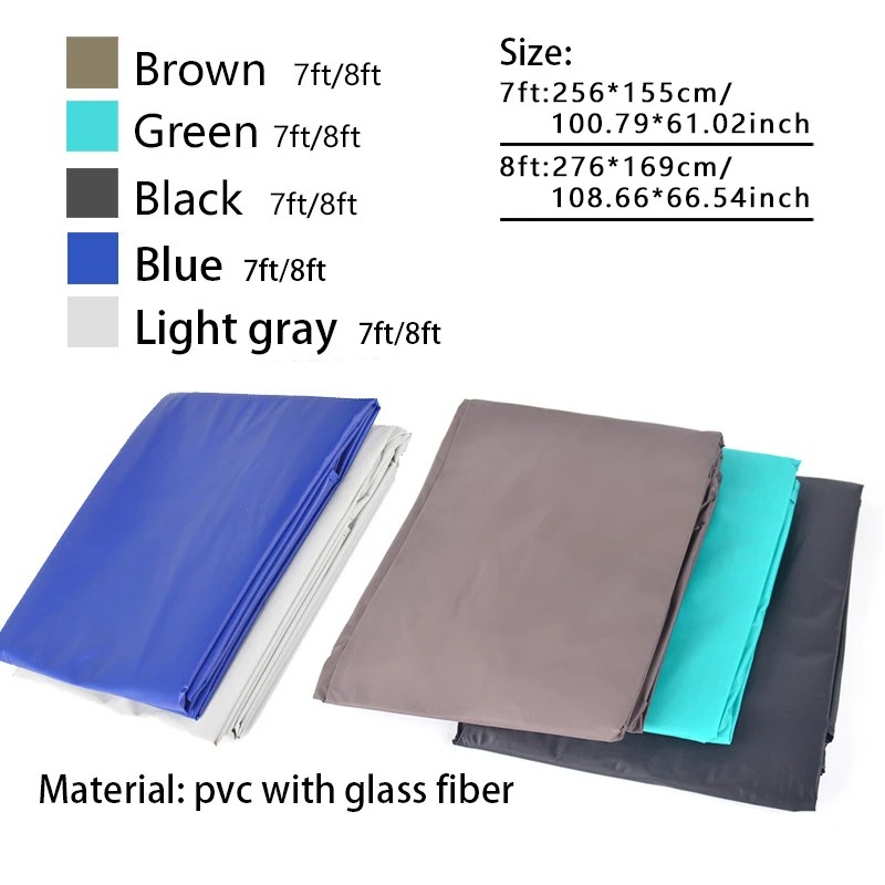 PVC Pool Table Cover Waterproof Dustproof Billiard Table Protector Cover for 7ft/8ft Snooker Tables,