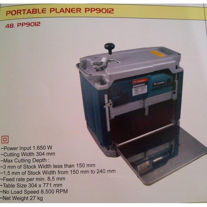 TERMURAH TERLARIS TERBARU PORTABLE TABLE BENCH PLANER 12" KETAM DUDUK MEJA FUJIYAMA PP9012 304MM