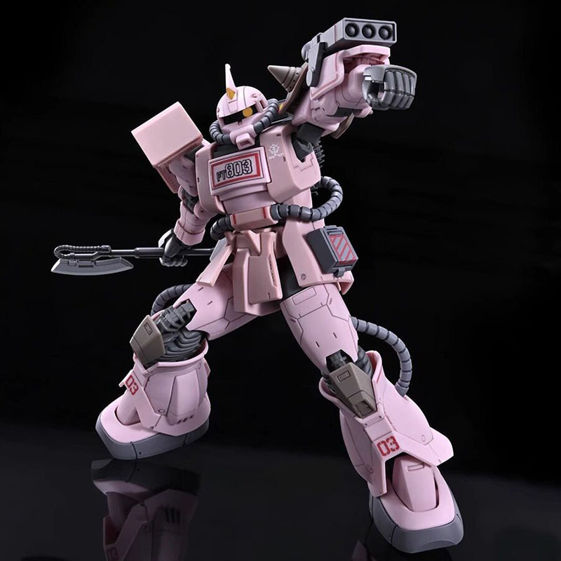 Bandai Original Gundam HG 1/144 MSD MS-06D Zaku Desert Type Pink Panther Forces Premium PB Limited