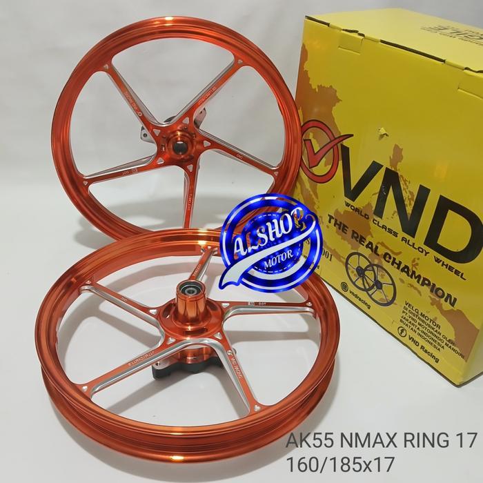 VELG RACING VND AK55 RING 17 YAMAHA NMAX NEW NMAX OLD Ban Mesin - Orange, NMAX NEW RING17
