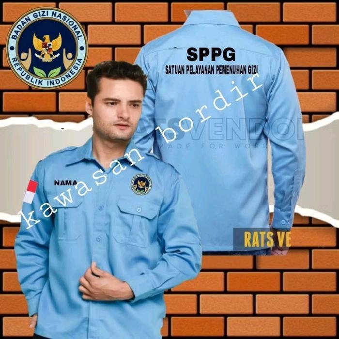 Terbaru kemeja SPPG/bgn seragam SPPG baju SPPG pdh SPPG kemeja bgn baju bgn seragam bgn kemeja mbg