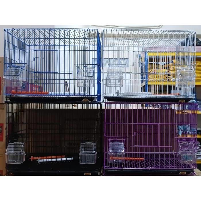 ORIGINAL Kandang Burung Octagon Tipe A-313 Ukuran M Panjang 28cm dengan Desain Multicolor dan