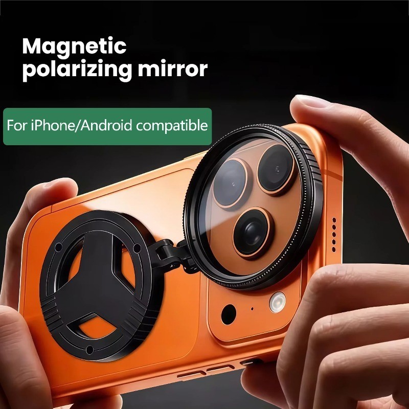 Universal 52mm CPL Polarizer Filter Clip Phone Camera Lens Anti-Reflection For iPhone Android