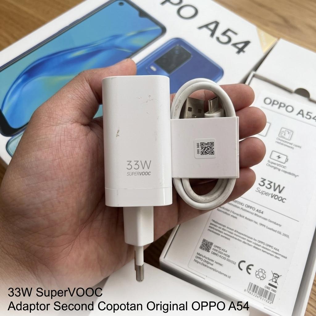 Charger OPPO VCB3HDEH Original Bekas SuperVOOC 33W Fast Charging 5-11V 3A Cocok OPPO A54