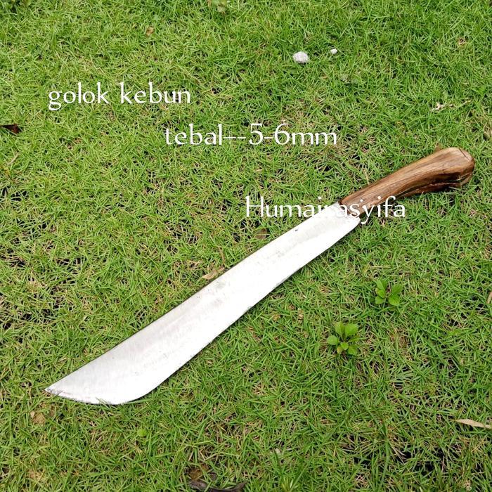golok kebun full tang asli-parang baja-pisau cacah-asli baja per tebal