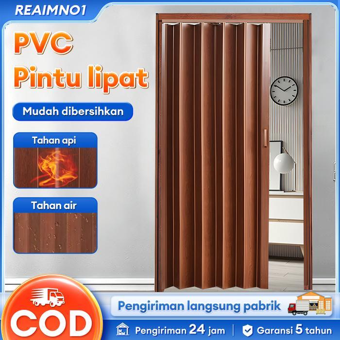 Flash Sale Tahan LembabPintu Geser Pvc Penyekat Ruangan Kamar Mandi Folding Door Sliding Mudah