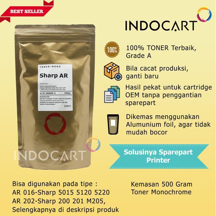Serbuk Toner Sharp Ar 016 Ar 020 Ar 202-Sharp Ar 5015 5120 5220 5316 5516 5518 162-500Gr