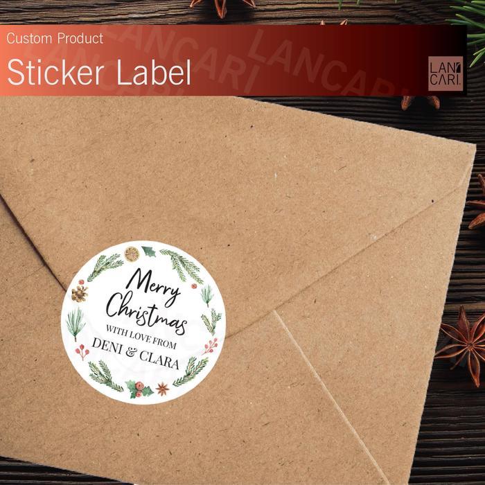 STIKER LABEL NATAL CHRISTMAS UNDANGAN AMPLOP CUSTOM STICKERS SNACK