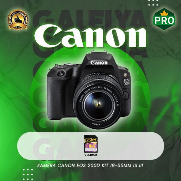 Kamera Canon Eos 200D Kit 18-55Mm Is Iii Terbaru 