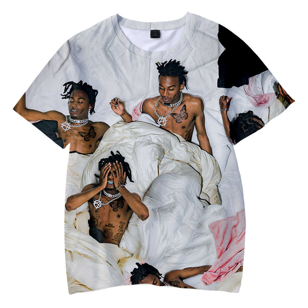 Penyanyi Playboy Carti Kemeja Bermotif Harajuku Streetwear