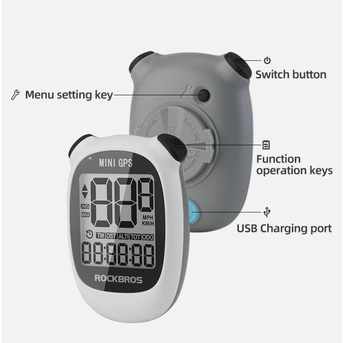 Rockbros Mini Gps Sepeda Speedometer Computer Sepeda Bicycle Computer