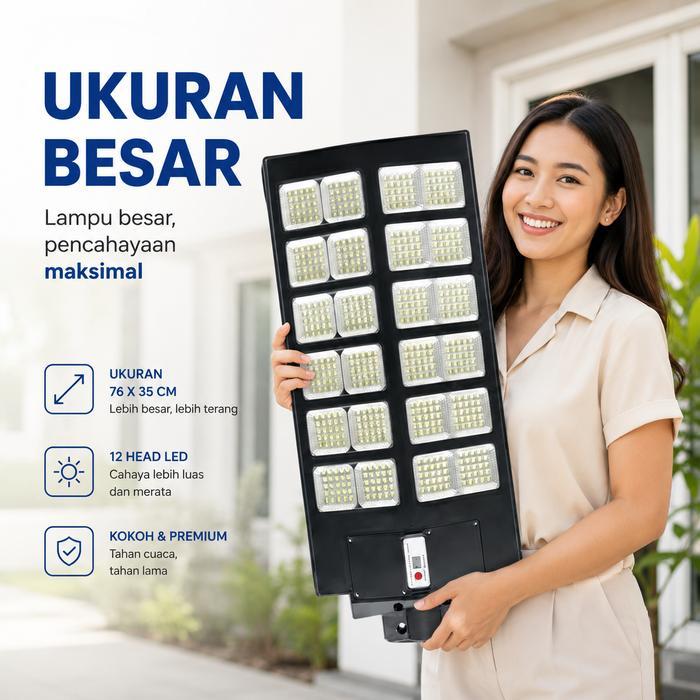 AWET [ Garansi 3 tahun ] Hidup Lampu jalan tenaga surya Lampu Tenaga Surya outdoor otomatis nyala