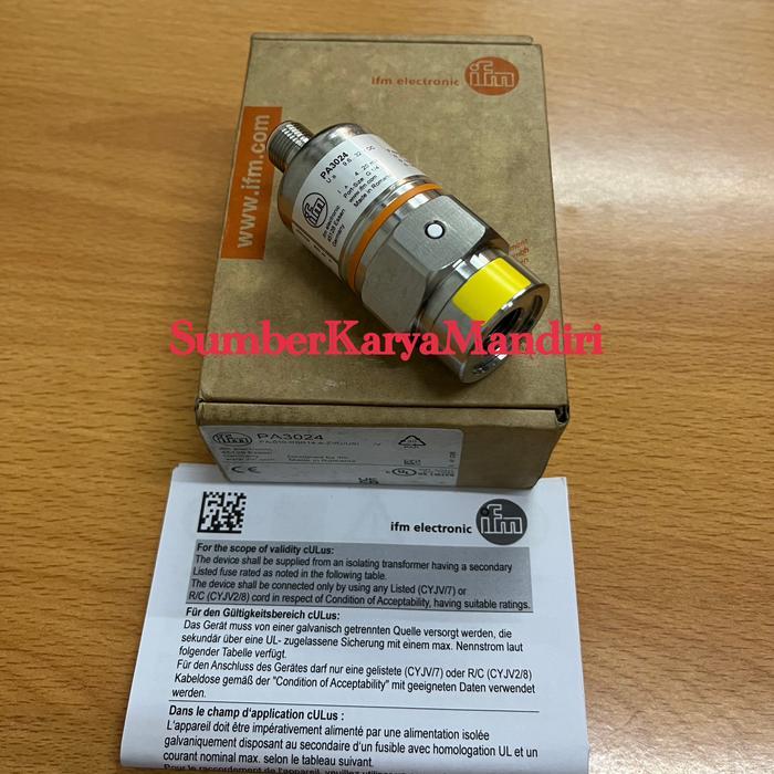 Ready IFM Pressure Transmitter PA3024 / IFM Sensor PA3024 / IFM Sensor PA 3024 / IFM Sensor PA-3024