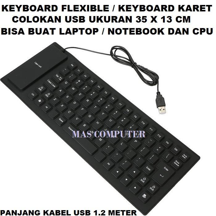 Logitech Computer - Keyboard Flexible Keyboard Karet Notebook Keyboard Usb