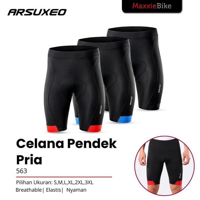 Kualitas Terbaik Celana Sepeda Pendek Padding Gel Arsuxeo 563 Mtb Road Bike Cycling Short Pants