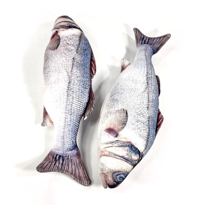 Boneka Ikan Kakap Putih Laut Segar Barramundi Premium untuk Prank