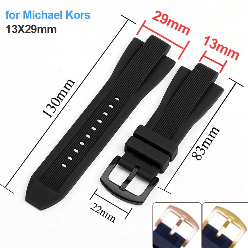 Silione thband for MK9020 MK8729 MK9026 MK8184 MK8152 Soft Braelet Men Replaement Strap Wristband