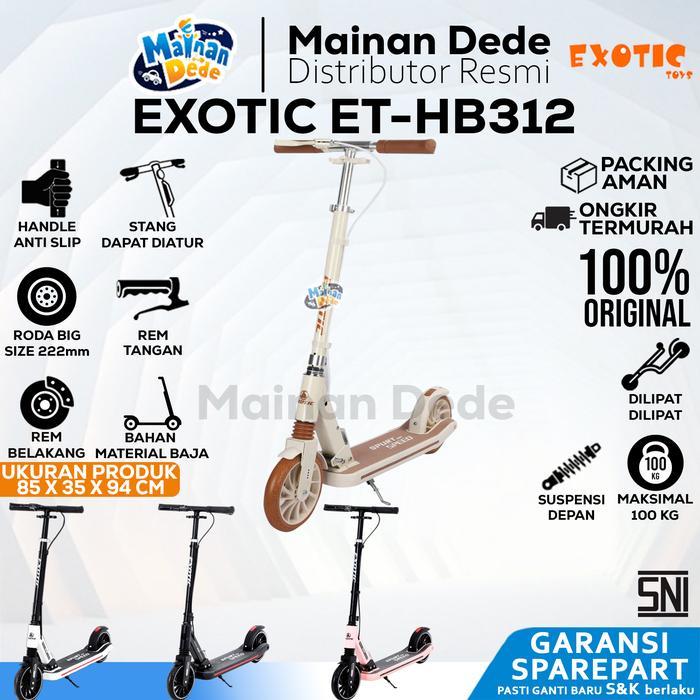 Scooter Anak EXOTIC SCOOTER ET-HB312 (REM SHOCK STEEL ) ET HB312 BEBAN MAX 100KG
