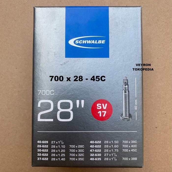 Ban Dalam Schwalbe SV17 700x28-45C Presta 40mm SV 17