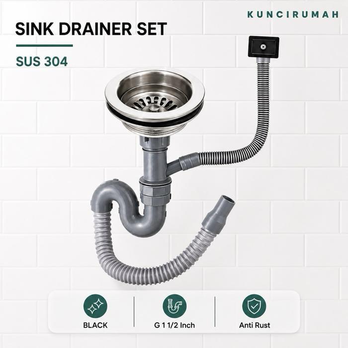 Afur Kitchen Sink, Afur Bak Cuci Piring, Overflow Sink, Drainer Sink, Saringan Sink