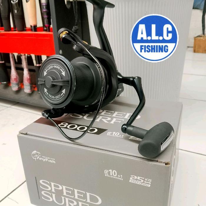 reel Spinning Anyfish speedsurf 8000 10.000 12.000 reel pancing Pasiran kuat berkualitas