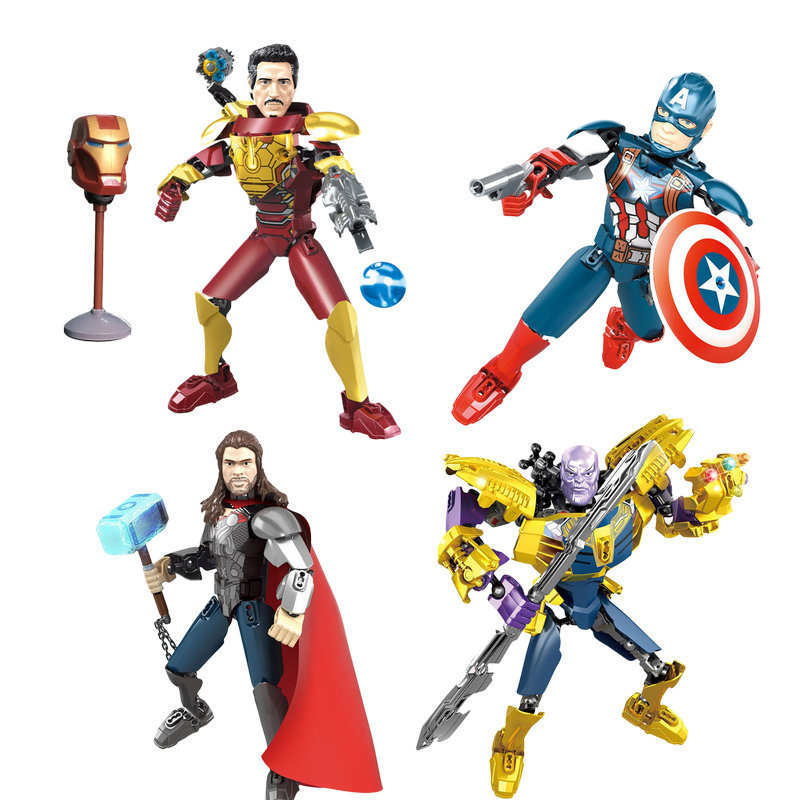 Hero Buildable Figure Iron Big Assembly Figures Building Blok briks ation Toys ompatible With