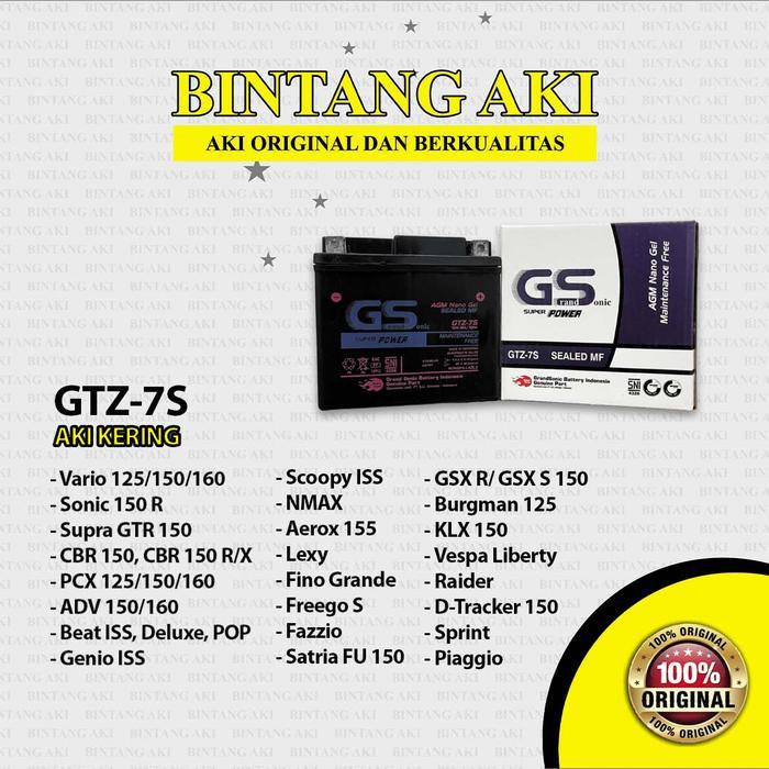 "" Aki NMAX Old NMAX New GTZ7S Accu Kering Motor Motorcycle