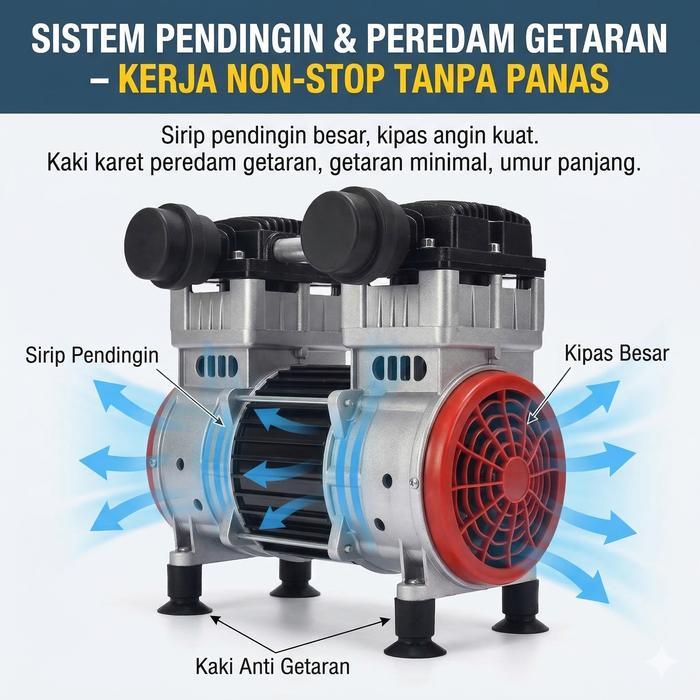 SHAKESPARE Reaim Kepala Kompresor Angin Oil Free Air Compressor Kepala Kompresor Air Head Compressor