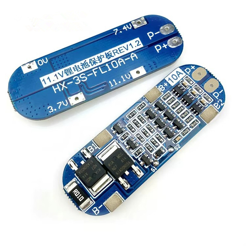 BMS 3S 10A 11.1V 12V 12.6V 18650 Lithium Battery Charger Protection Board Power Bank Charging BMS 3S