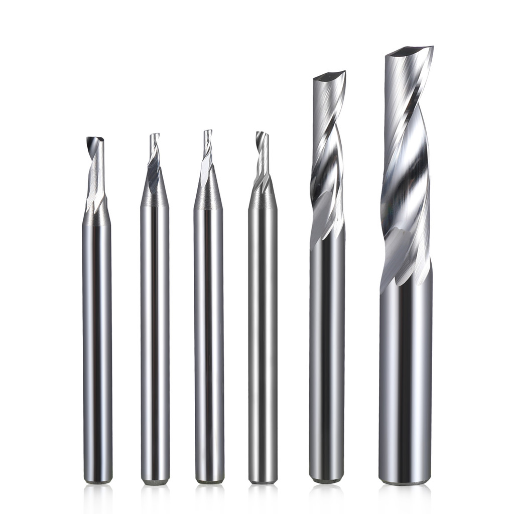 1Pcs 3.175/4/5/6/8mm Single Flute Milling cutters for Aluminum CNC Tools Solid Carbide,aluminum