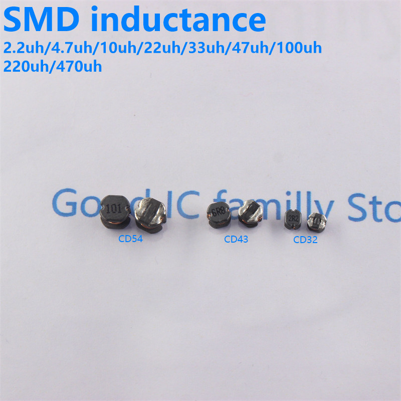 CD54 CD43 CD32 SMD power inductor 5x5mm 4x4mm 3x3mm 4R7 100 150 221 471 220 4.7UH 10UH 15UH 22UH