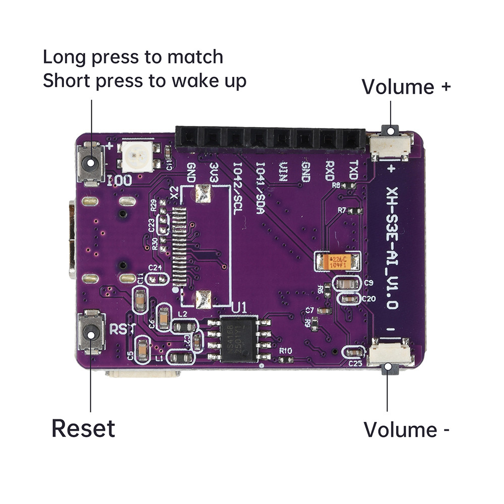 Artifiial Intelligene ESP32S3 ESPS3N16R8 Voie ule Supports DeepSeek 0.96inh OLED sreen