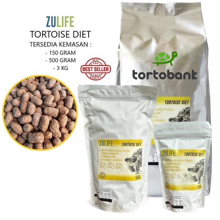 DISKON ZULIFE TORTOISE DIET - PELET KURA DARAT TORTOISE FOOD - PELET SULCATA - MAKANAN SULCATA -