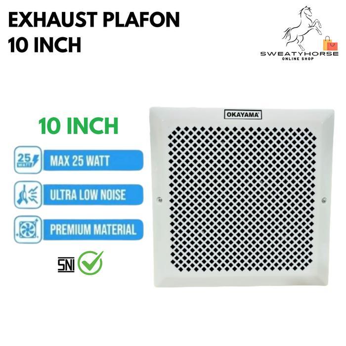 Exhaust Fan Plafon 10 Inchi Kipas Plafon 10 Inch Kipas Blower Hexos Angin Hisap Kipas Kamar Mandi