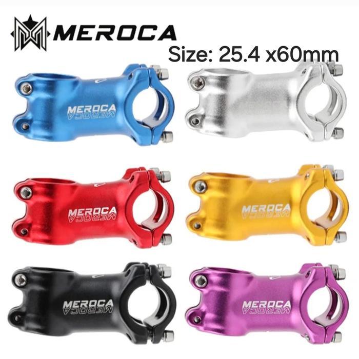 Stem Sepeda Meroca 25.4Mm Panjang 60Mm Handlebar Stem Sepeda Pushbike
