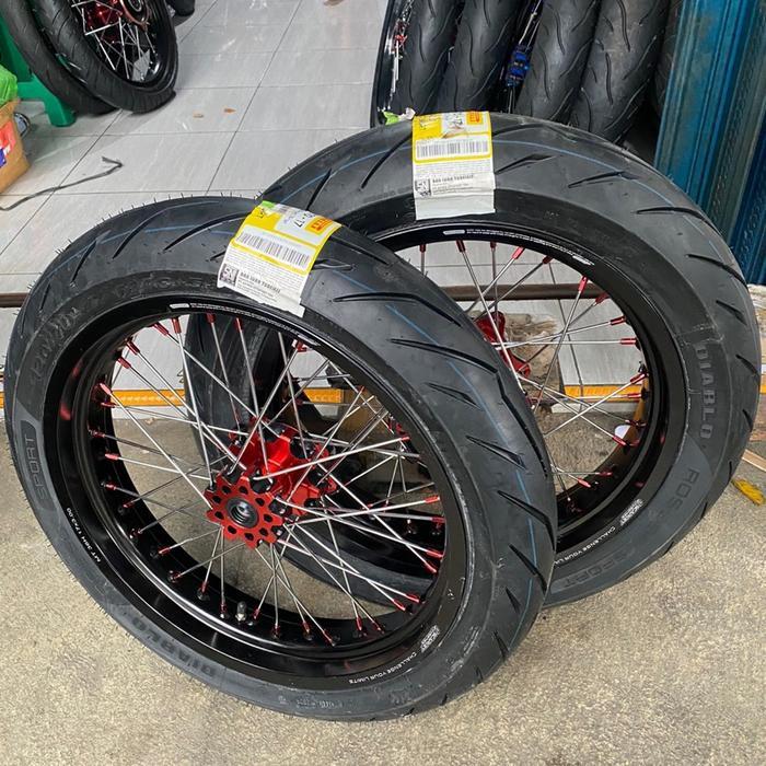 Roda crf 300 350 scarlet ban pirelli 120 140