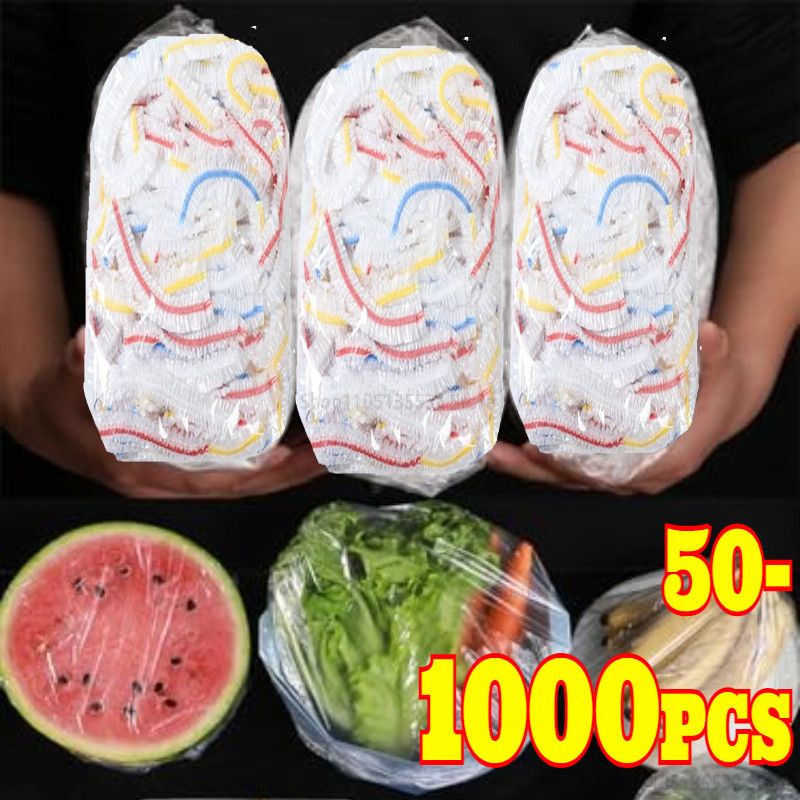 501000PCS Disposable Food Cover Wrap Food Grade Fruit Vegetable Storage Bag Elastic Plastic Bag