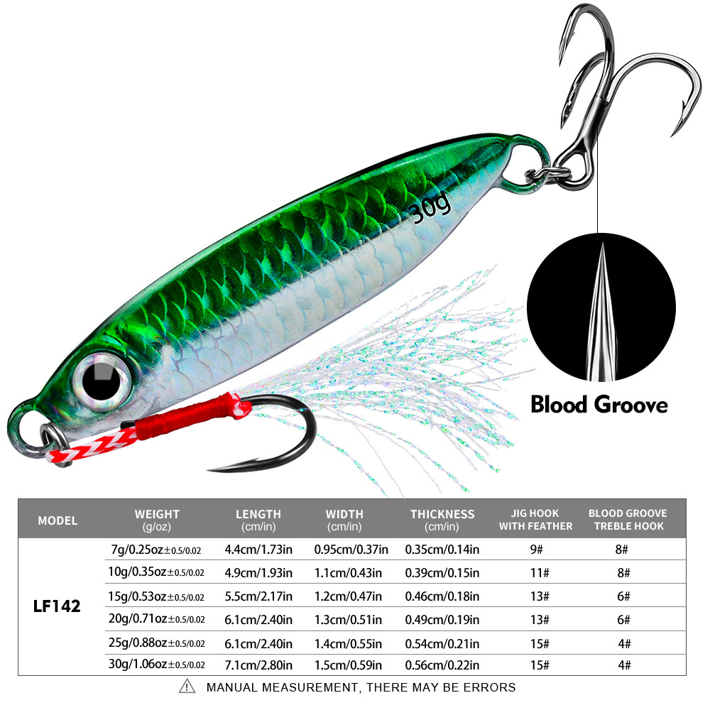 PROBEROS Fast Sinking Slow Jig Metal Jig Lure Jigging Shore Casting Seabass Fishing Hard Lure 1pc